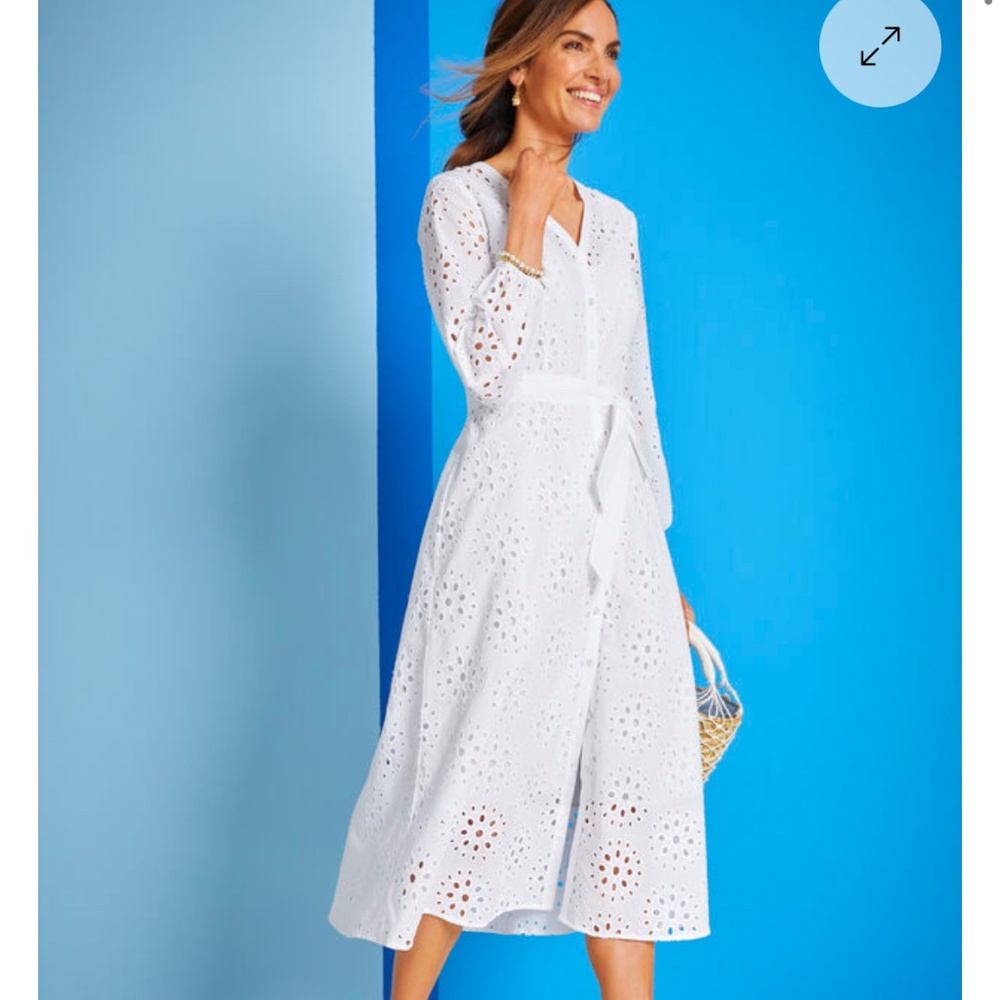 NWOT Talbots Eyelet Medallion Shirtdress